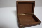 Wooden Mid Century Jewelry Box with Enamel Detail - Image 7