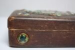 Wooden Mid Century Jewelry Box with Enamel Detail - Image 6