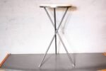 French Marble-Top Table with Iron Base - Image 2