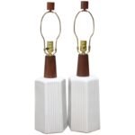Pair of Hexagonal Table Lamps by Gordon and Jane Martz for Marshall Studios