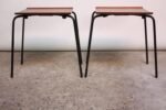 Pair of Danish Teak and Metal 'Stacking Tables' Attributed to Fritz Hansen - Image 9