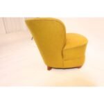 1940s Chartreuse Slipper Chair - Image 7