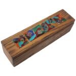 1940s Elizabeth Bensley Enamel and Zebrawood Decorative Box