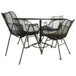 1950s Russell Woodard Patio Table and Four Chairs