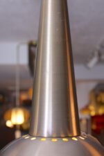 1960s Danish Brushed Aluminum 'Orb' Fixture - Image 2