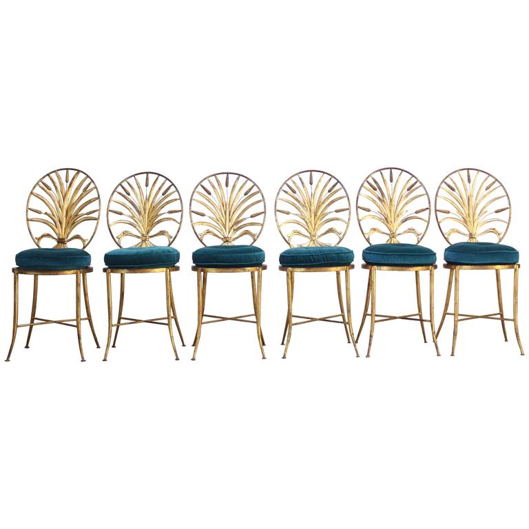 Set Of Six Hollywood Regency Style Italian Gilded Chairs By S Salvadori Jarontiques,Best Paint Colors For Small Bathrooms Without Windows