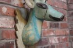 Pair of Folk Art Hand-Painted Mounted Deer Heads - Image 7