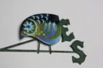 Curtis Jere Enamel on Copper Bird Weather Vane Wall Sculpture - Image 10