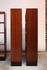 Mid-Century Custom Mahogany Book Shelves with Ebonized Plinth Bases - Image 2
