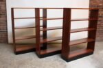 Mid-Century Custom Mahogany Book Shelves with Ebonized Plinth Bases - Image 8