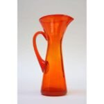 Small Tangerine Blown Glass Pitcher By Wayne Husted for Blenko - Image 10