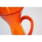 Small Tangerine Blown Glass Pitcher By Wayne Husted for Blenko - Image 4