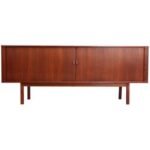 Danish Teak Sideboard with Tambour Doors by Peter Løvig Nielsen