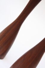 Vintage Weighted Koa Wood Candlesticks - Image 8