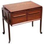 Danish Modern Diminutive Teak Chest on Casters by Arne Vodder
