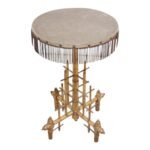 Machine Age-Style Giltwood Occasional Table