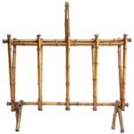 Faux-Bamboo Gilt-Metal Magazine Rack