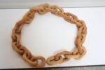 Large Folk Art Hand Carved Wooden Whimsy Chain - Image 7