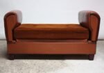 French Deco Leather and Mohair Daybed - Image 3