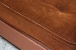 French Deco Leather and Mohair Daybed - Image 4