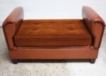 French Deco Leather and Mohair Daybed - Image 5