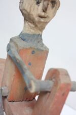 Folk Art 'Cyclist' with Original Paint and Action - Image 5