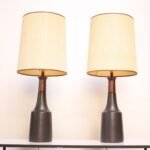 Pair of Tall Martz for Marshall Studios Stoneware Table Lamps - Image 3