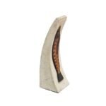 Vintage Painted Metal Fish on Travertine Sculpture - Image 10