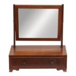 Early 19th Century Chippendale-Style English Mahogany Shave Mirror