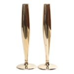 Pair of Art Deco Dirigold Goldware Bud Vases
