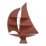 Folk Art Sail Boat Tabletop Display Shelf