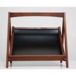 Sculptural Danish Modern Walnut Magazine Rack - Image 3