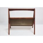 Sculptural Danish Modern Walnut Magazine Rack - Image 5