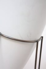 Pair of Mid-Century Stone and Brass 'Bullet' Planters - Image 7