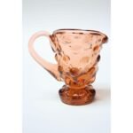 Mid Century Blown Glass Pink Bubble Pitcher After Fenton - Image 10