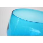 Vintage Turquoise Blown Glass Pedestal Compote by Blenko - Image 5