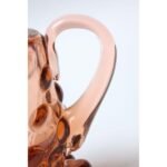 Mid Century Blown Glass Pink Bubble Pitcher After Fenton - Image 6