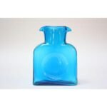 Vintage Blown Glass Turquoise Double Spout Pitcher by Blenko - Image 6