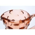 Mid Century Blown Glass Pink Bubble Pitcher After Fenton - Image 7