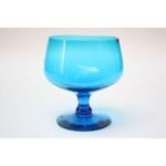 Vintage Turquoise Blown Glass Pedestal Compote by Blenko - Image 8