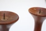 Pair of Sculptural Danish Modern Teak Candle Holders - Image 3