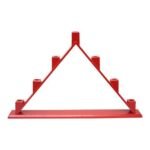 Mid-Century Swedish Modern Wooden 7-Candle Menorah