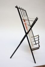 Mid Century American Modern Metal Magazine Rack - Image 9