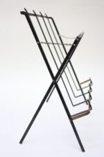 Mid Century American Modern Metal Magazine Rack - Image 2