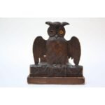 Early 20th Century Carved Owl Expandable Bookrack / Bookends - Image 7