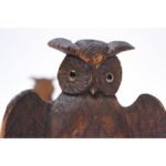 Early 20th Century Carved Owl Expandable Bookrack / Bookends - Image 8