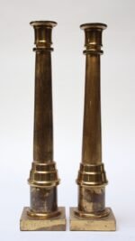 Enrique Garcel Lacquer, Resin and Brass Candlesticks - Image 2