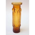 Pair of Stelvia Amber Blown-Glass 'Antiqua' Vases designed by Wayne Husted - Image 2