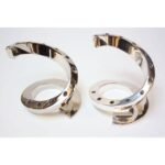 Pair of Bertil Vallien for Dansk Silver-Plated Spiral Candlesticks - Image 9