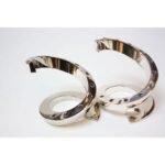 Pair of Bertil Vallien for Dansk Silver-Plated Spiral Candlesticks - Image 2